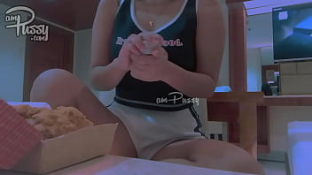 Preview 1 of Bagale Xxx Bulo - Teen girl eats a meal without wearing any clothes