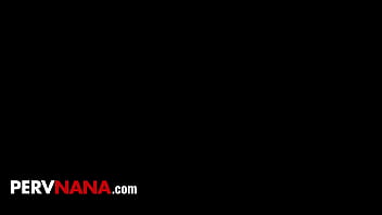 Preview 1 of Small Virgin Girl - PervNana - Inexperienced Boy Hardcore Fucks His StepNana&#039_s Mature Pussy While She Licks Curvy Teen Babe