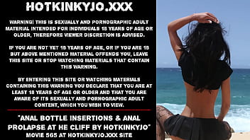 Preview 1 of Wai Wakana - Anal bottle insertions &amp_ anal prolapse at he cliff by Hotkinkyjo