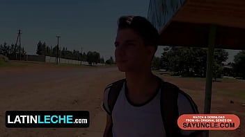 Preview 1 of Jersey Redhead - Latin Leche - Cute Latino Twink Boy Wraps His Lips Around Hot Stranger&#039_s Cock In His Car - Part 1