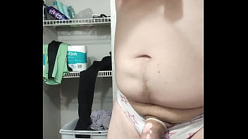 Preview 2 of Hairy Anal Belt Punishment - Looking sexy as fuck in a pink bra jacking my dick til I cum