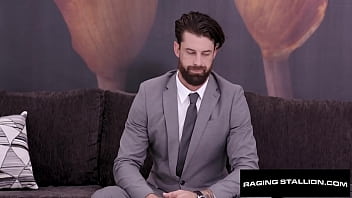 Preview 1 of 12 Taune - Sexy AF Billionaire Tricks Bearded Muscle Into Fucking Him - Josh Moore,  Alpha Wolfe - RagingStallion