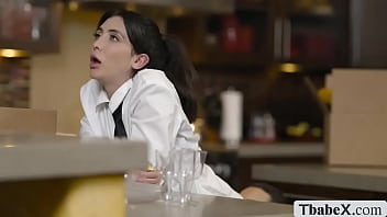 Preview 3 of Free Video Sex Videos - Tall smalltits Khloe Kay ass rimming and fucks friends pussy