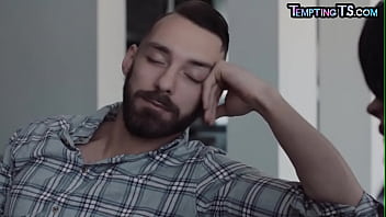 Preview 1 of Sex Giral And Boy Vedio Moves - Bigass ts beauty sucks before bareback in erotic couple
