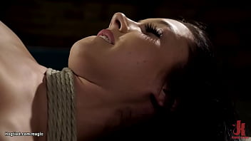 Preview 2 of Nazmul Wife Sex Video Kushtia - Skinny slave crotch roped and vibed