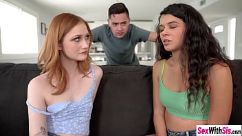 Preview 1 of Ssbbw Superme Diva - SexWithSis.com - Two babes Harley Haze and perfect teen Scarlet Skies riding big hard cock