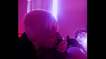 Preview 4 of Kalifa Sex Vodei 2018 New - Mature blonde BBW catching a hot BBC load.