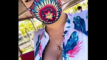 Preview 2 of Mom Finger His Assistant - Boobs angela in black bikini