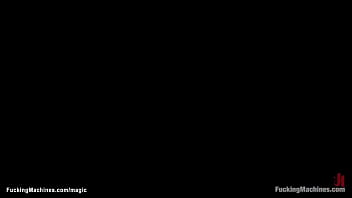 Preview 3 of Didlo Ebony - Hot stunt woman machine fucked