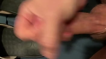 Preview 1 of Boys Porn Gey - Shooting Jizz on Size 15 Sandals