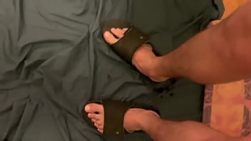 Preview 4 of Boys Porn Gey - Shooting Jizz on Size 15 Sandals