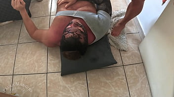 Preview 4 of Besame Me Wife - Cruel foot in the throat