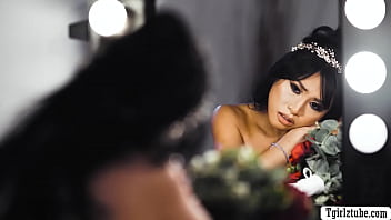 Preview 1 of Worlde Sex Cpm - Asian bride fucked by shemale bestfriend