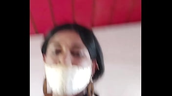 Preview 3 of Indian Sex Vi - Indian crossdresser slut Lara D&#039_Souza sexy in lycra saree