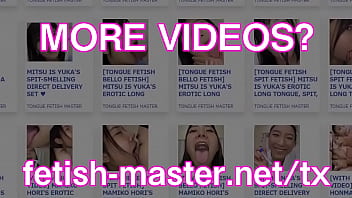 Preview 4 of Sha Aay - Japanese Asian Tongue Spit Face Nose Licking Sucking Kissing Handjob Fetish - More at fetish-master.net