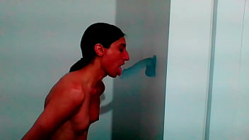 Preview 4 of Odia New Xxx Video In - Petite Tgirl Natasha Rotten Sucks Wall Mount Dildo Lovingly