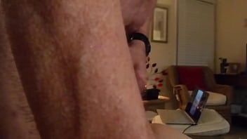Preview 2 of Mom N Son Squirt - Mature Hard Guy Masturbating &amp_ Cumming On A Friend While She Videos It