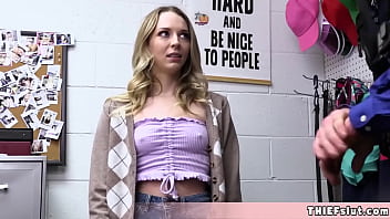 Preview 1 of Sxxe Video 2017 - Long legged blonde shoplifter fucked