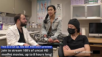 Preview 4 of Anjuna Juli - Jasmine Roses step Father Sends To The Remote Interrogation Center Where Doctor Tampa &amp_ Nurse Stacy Shepard Will Torment This Helpless Latina While Watches Live Stream Torment,  Watch The Full 2  Hour Movie By BondageClinic For Uniqe MedFet Movies Reup
