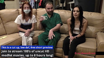 Preview 2 of Pinflix In Hindi - Bratty Orphan Blaire Celeste Gets Mandatory Sports Physical For Cheerleading By Doctor Tampa &amp_ Nurse Stacy Shepard Who Have Alternative Plans For Blaire @GirlsGoneGyno Reup