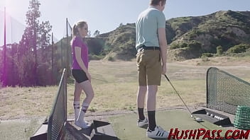 Preview 1 of Xxx Dani Daniel - Golf Pro Britney Light Works Hard on Her Club Handling