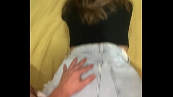 Preview 1 of Sister Siml Brother - AMATEUR GIRL WITH A BIG ASS FUCKED WITHOUT TAKING OFF HER SHORTS