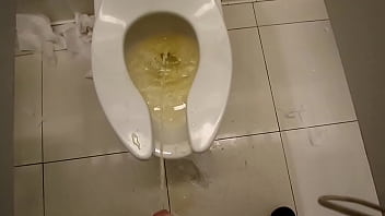 Preview 2 of Lulya B - Peeing in a public toilet stall