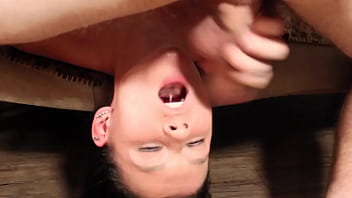 Preview 4 of Mom Yoga Caught Son - Cute Asian Blows Leo Cross and Gets Facefucked