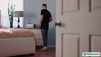 Preview 1 of Karachi Korangi Porn - Small tits brunette ts Ariel Demure analed bareback hardcore