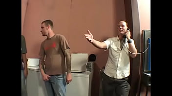 Preview 1 of Kar Tonsix - Horny group of guys cum all over brunette cock sucker