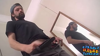 Preview 1 of Raped Prison Scene - Straight amateur Mickey Waters jerks off and cums on mirror
