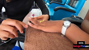 Preview 1 of Lena Mitro - Manicure and pedicure for amateur Asian girlfriend had her thanking him once home