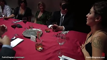 Preview 2 of Nigro Xxc Desi - Busty slave served at public dinner