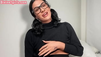 Preview 1 of Muslim Xx Videos - Curvy trans goddess jerks with butt plug in her tight ass
