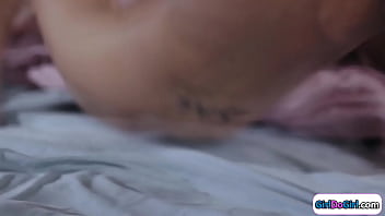 Preview 3 of Worm Creampie - GirlDoGirl.com - Busty babe facesits parents milf friend