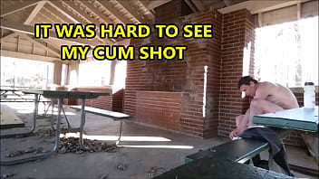 Preview 4 of Alan Ran - BARE FEET NAKED JERK OFF IN A PICNIC SHELTER DECEMBER 2016