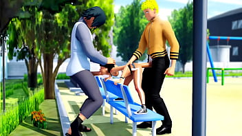Preview 1 of Police Sexy 3 - Sasuke and Naruto delighting hot Himawari holes,  deepthroat,  anal sex