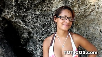 Preview 1 of Pava Xexcom - Nerdy 18yo teen w/ rock hard big tits fucking black cock. They look a lot smaller when her nipples are soft