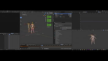 Preview 1 of Girlfriends Tribbing In Skirt - Mei&#039_s Invasion first 2H of work on Blender (The Rope Dude)