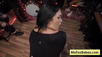 Preview 2 of Sanny Leone Ki Fudi Me Land - Natural big tit brunette fuck the sound guy from a band backstage - Nia Bleu,  Brett Maker