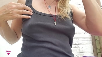 Preview 1 of At 4evr - nippleringlover hot flashing pierced tits and rubbing ice cubes on extreme pierced nipples