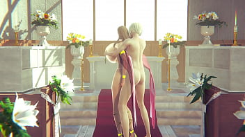 Preview 1 of Vieil Homme Se Masturbe - Queen Milf with Big boobs has sex in the church | Tamanna Crusch Hentai Parody