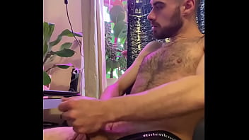 Preview 2 of Young Boys Old Moms - cum on a chair watching porn. cam 1