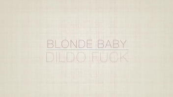 Preview 1 of Young Pudy - Hairy Blonde Babe Creams on Dildo