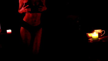 Preview 1 of Cuckold Xxx Sexy Video Mpeg - Dancing for you in the dark and taking off my panties
