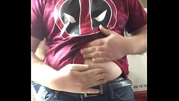 Preview 1 of Italian Mature Auntie - Young boy jerks off in garage