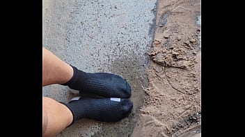 Preview 3 of Anime U - Pissing on my socks in a underpass