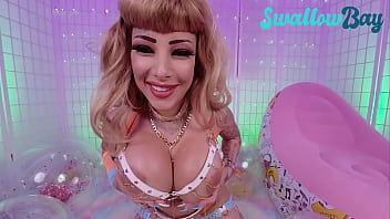 Preview 2 of Forcing Cum Down Her Throat - Swallowbay Beautiful Kitana Montana Oral Porn POV Tattooed Babe