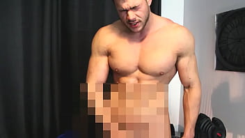 Preview 4 of Handjob Cum On Tiits - Sexy leather cum hunk