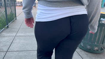 Preview 2 of Thelma Fardin - City Walk See Thru Pants Giant Ass